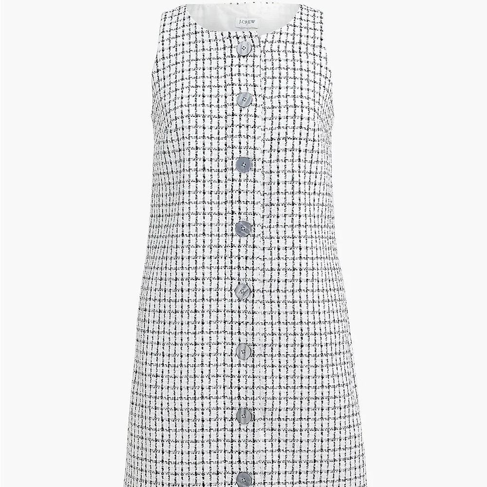 J. Crew Black and White Tweed Dress